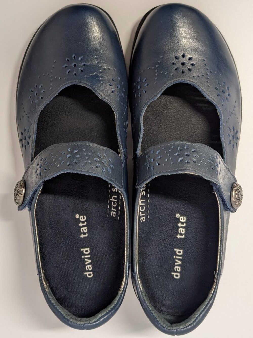 David Tate Bev Adjustable Mary-Janes in Navy - Picture 3 of 14